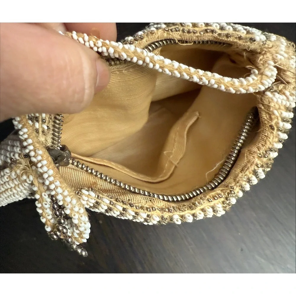 Vintage Beaded Handbag Evening Bag Clutch Purse Wedding Party Floral‎